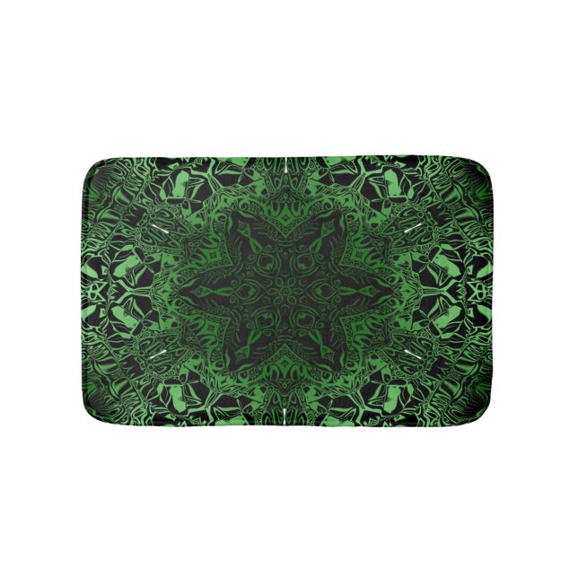 Green Kaleidoscope Bath Mat (Front)