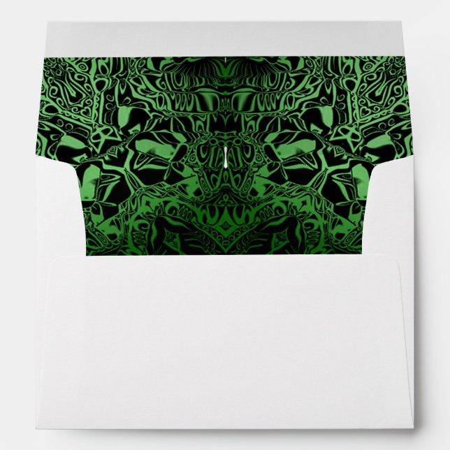 Green Kaleidoscope Envelope (Back (Bottom))