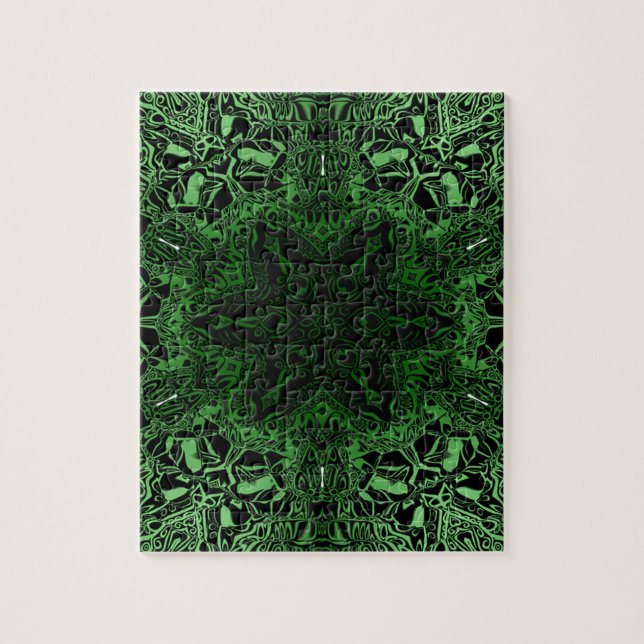 Green Kaleidoscope Jigsaw Puzzle (Vertical)