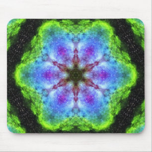 Green Kaleidoscope Mouse Mat