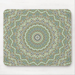 Green Kaleidoscope Mouse Mat