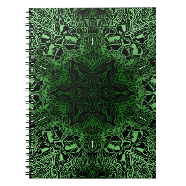 Green Kaleidoscope Notebook (Front)