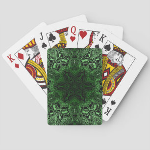 Green Kaleidoscope Playing Cards