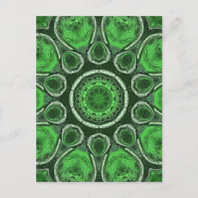 Green Kaleidoscope Postcard (Front)