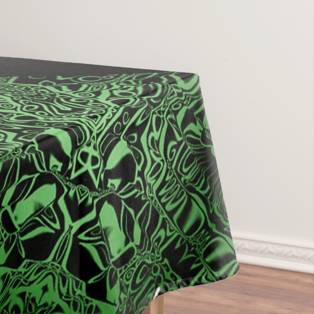Green Kaleidoscope Tablecloth (In Situ)