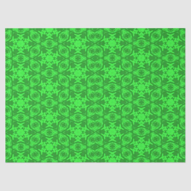 Green Kaleidoscope tissue paper (Front)