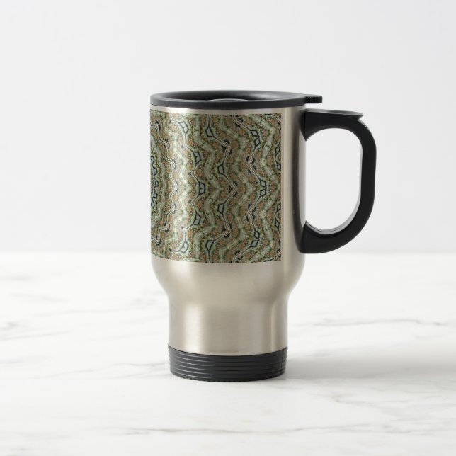 Green Kaleidoscope Travel Mug (Right)