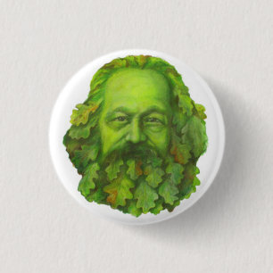 Green Karl Marx badge