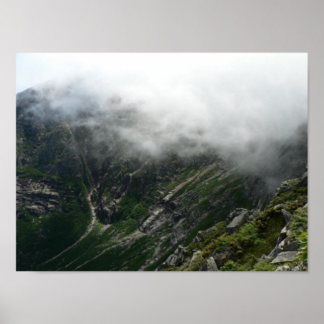 Green Katahdin Mountainside, Maine Poster (Front)