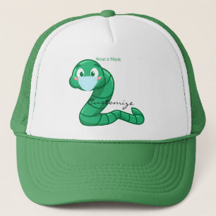 Green Kawaii Worm Thunder_Cove Trucker Hat