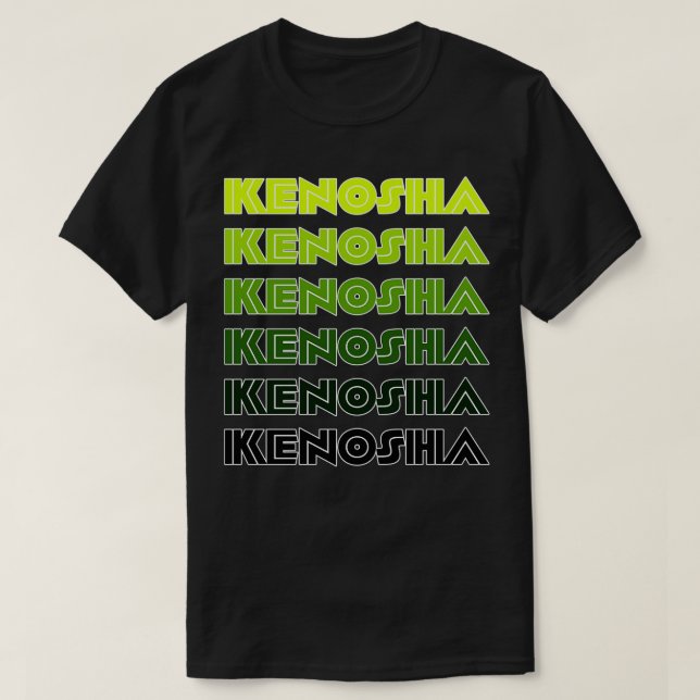 Green Kenosha Inline TShirt (Design Front)