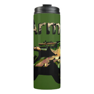 Green Khaki Army Tank, Thermal Tumbler
