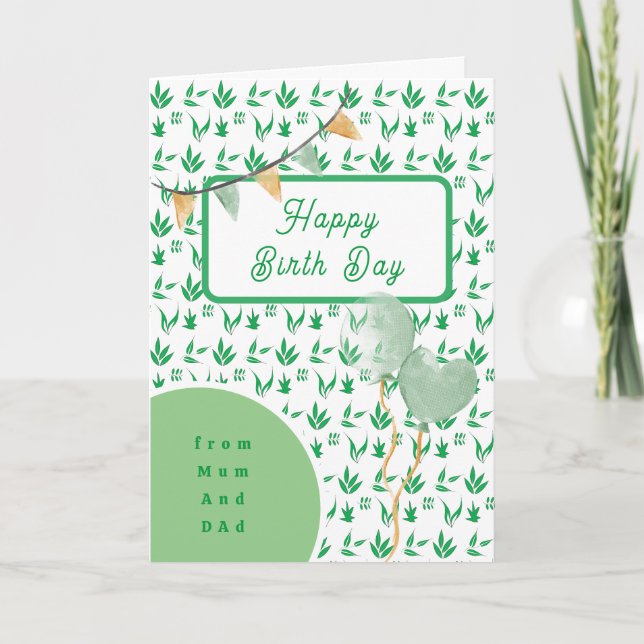 green kid Standard, 5" x 7" Folded Greeting Card (Front)