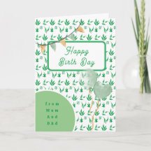 green kid Standard, 5" x 7" Folded Greeting Card