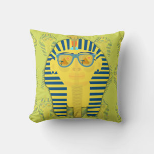 Green King Tut with Sunglasses Cushion