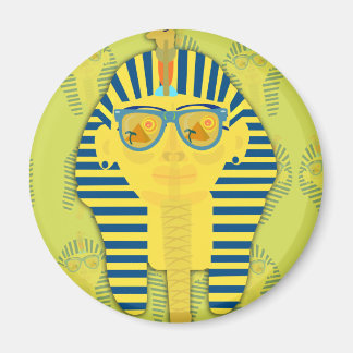 Green King Tut with Sunglasses Magnet