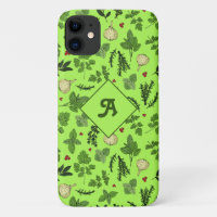 Green Kitchen Cookery Garden Herbs Design Monogram
