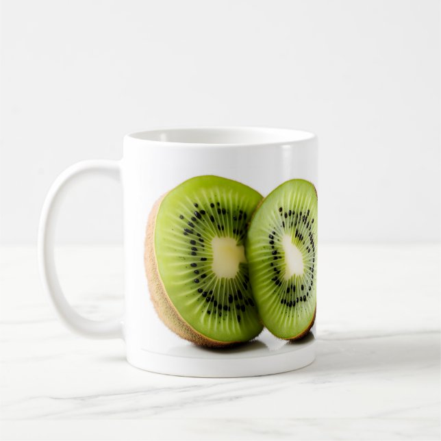 Green kiwi fruit coffee mug (Left)