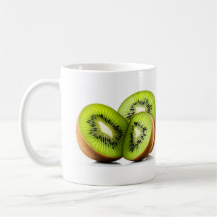 Green kiwi fruit coffee mug