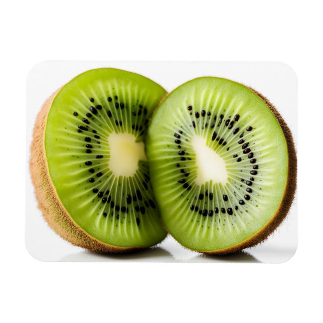 Green kiwi fruit magnet (Horizontal)