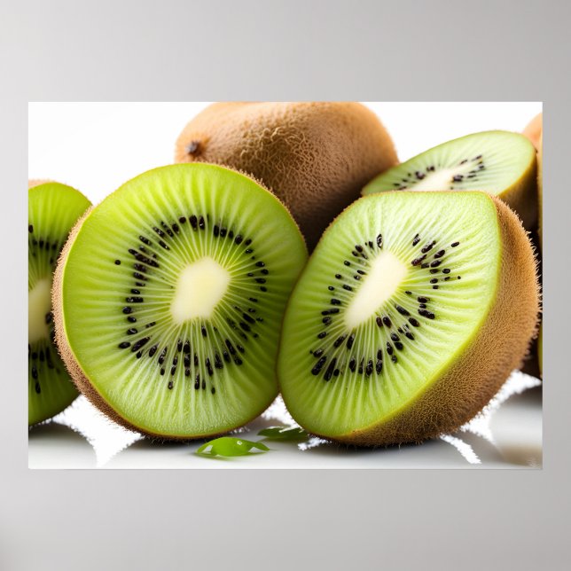 Green kiwi fruit poster (Front)