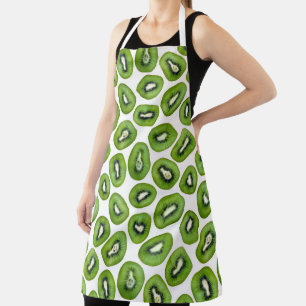 Green Kiwi Pattern Apron