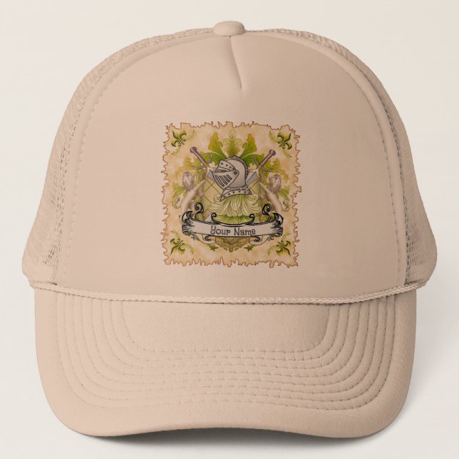 Green Knight Family Crest Surname hat (Front)