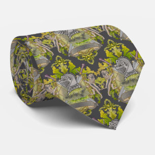 Green Knight Family Crest Tie