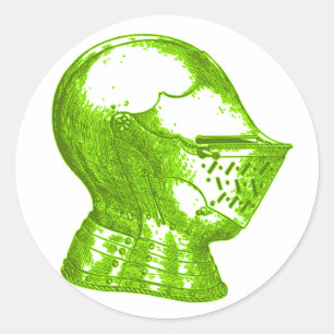 Green Knight Mediaeval Creative Anachronisms Classic Round Sticker