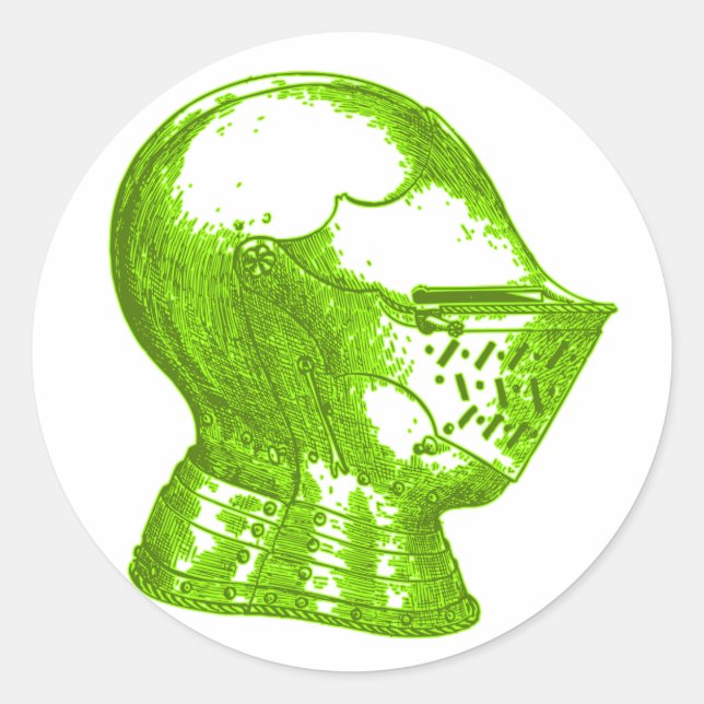 Green Knight Mediaeval Creative Anachronisms Classic Round Sticker (Front)