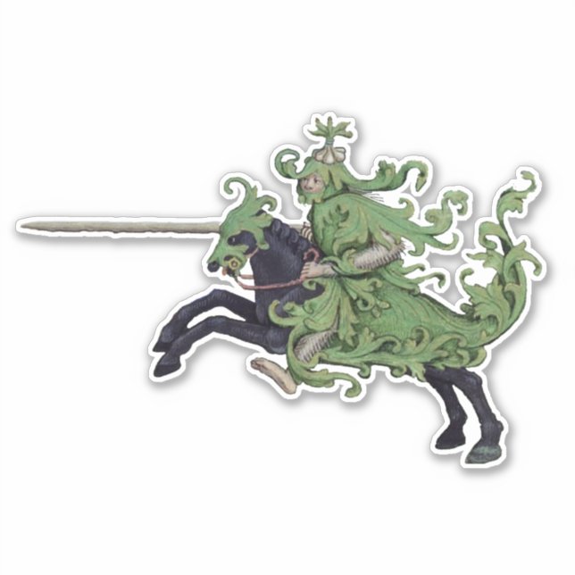 Green Knight Vinyl Sticker (Front)
