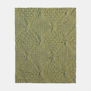 green knitted fabric, knitted texture green fabric fleece blanket