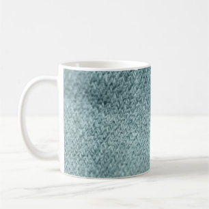 Green Knitted Texture: Trendy Background Coffee Mug