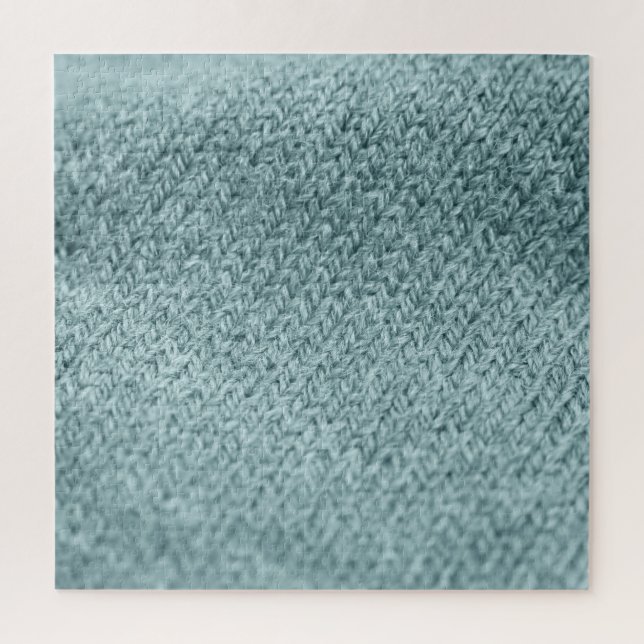 Green Knitted Texture: Trendy Background Jigsaw Puzzle (Vertical)
