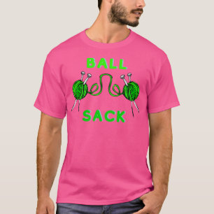 Green Knitting Ball Sack Premium TShirt 