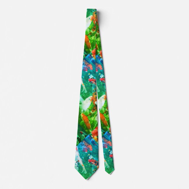 Green Koi Pond Tie (Front)