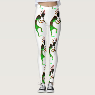 green kokopelli black leggings