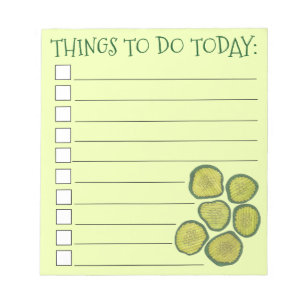 Green Kosher Dill Sweet Pickle Chips Checklist Notepad