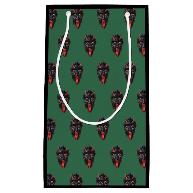 Green Krampus Small Gift Bag (Front)