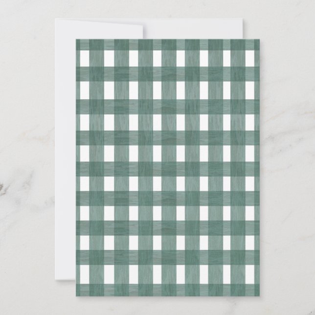 Green Lace Gingham Recipe Cards (Front)