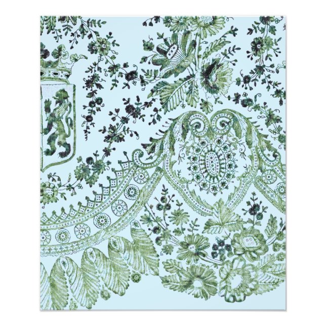 Green Lace Roses Photo Print (Front)