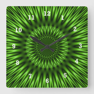 Green Lagoon Square Wall Clock