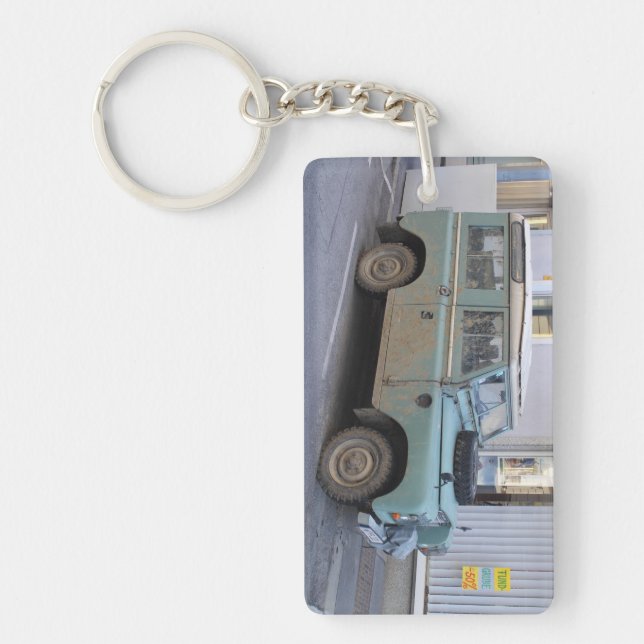 Green Land Rover Key Ring (Front)