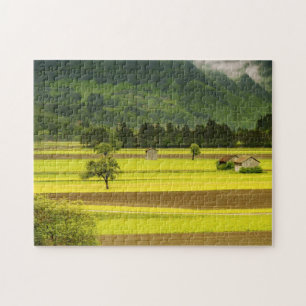Green landscape jigsaw puzzle