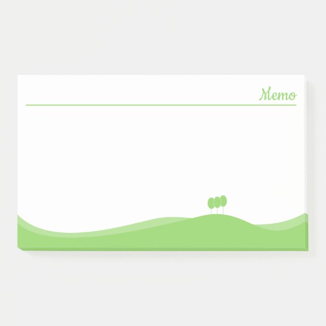 Green landscape post-it notes (Front)