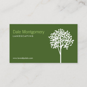 Green Landscaping, Lawn Care, Trees Business Card