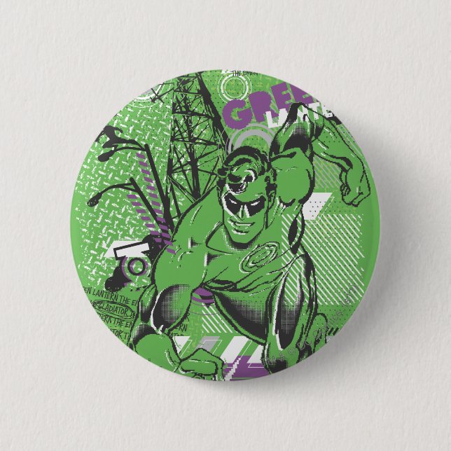 Green Lantern - Absurd Collage Poster 6 Cm Round Badge (Front)