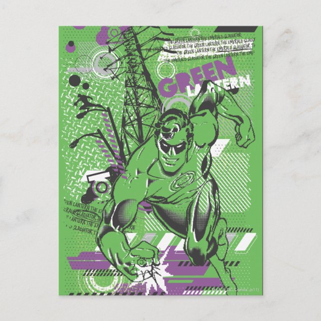 Green Lantern - Absurd Collage Poster Postcard (Front)