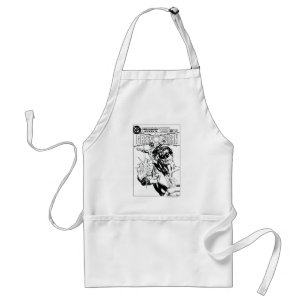 Green Lantern - Action Comic Cover, Black and Whit Standard Apron