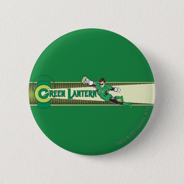 Green Lantern and Logo 6 Cm Round Badge (Front)